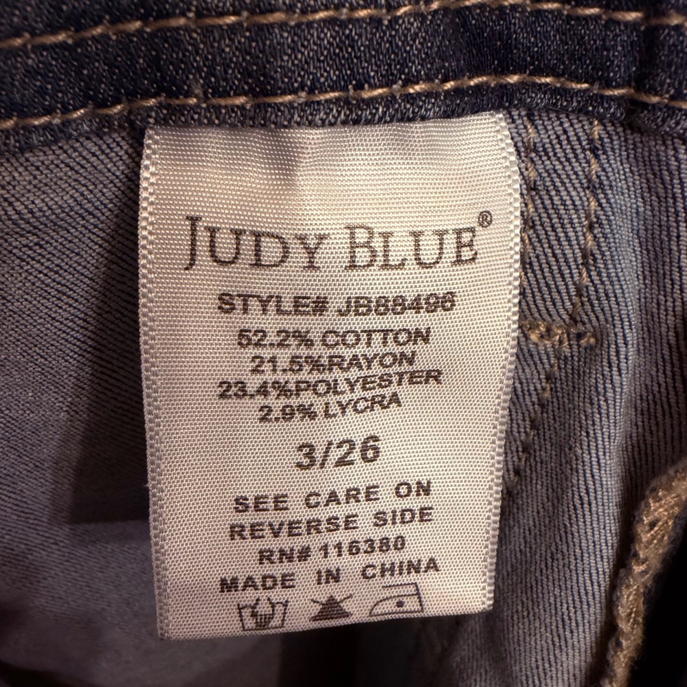 Judy Blue Light Wash Drawstring Jogger Jeans JB88496 Womens Size 3/26 High Rise - Picture 5 of 8